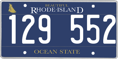 RI license plate 129552