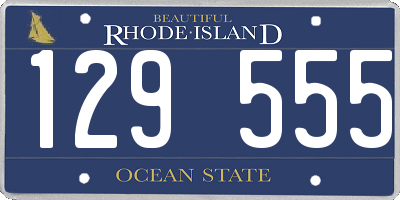 RI license plate 129555