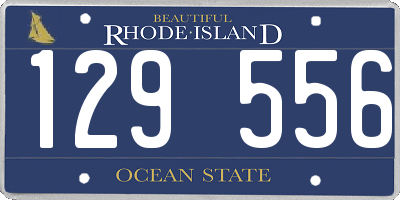 RI license plate 129556