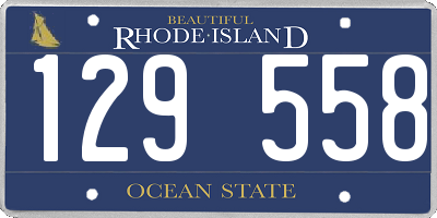 RI license plate 129558