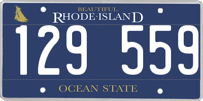 RI license plate 129559
