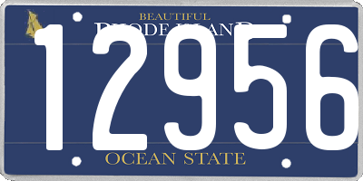 RI license plate 12956