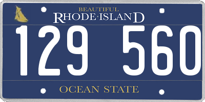 RI license plate 129560