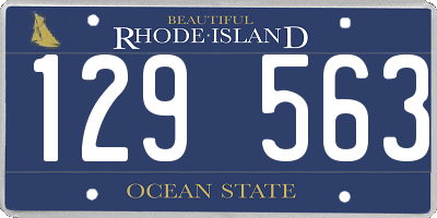 RI license plate 129563
