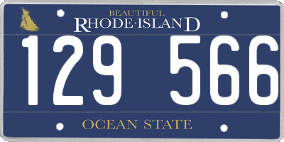 RI license plate 129566