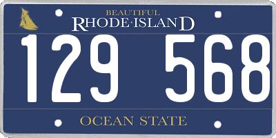 RI license plate 129568