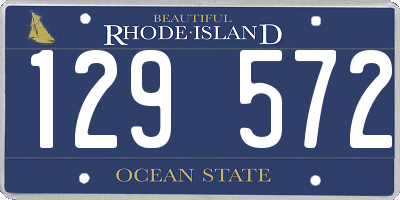 RI license plate 129572