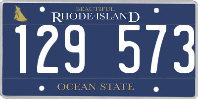 RI license plate 129573