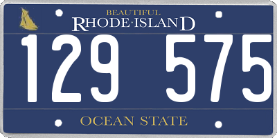 RI license plate 129575