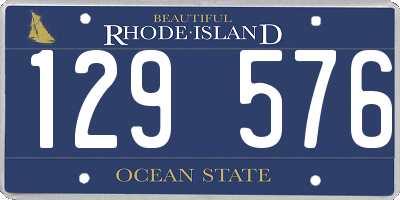RI license plate 129576