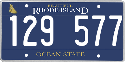 RI license plate 129577