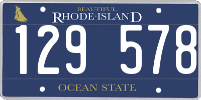 RI license plate 129578