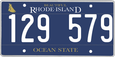 RI license plate 129579