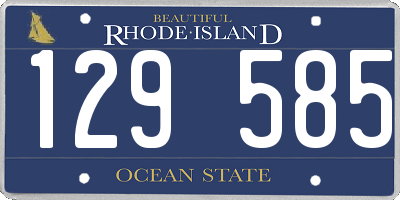 RI license plate 129585