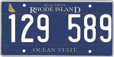 RI license plate 129589