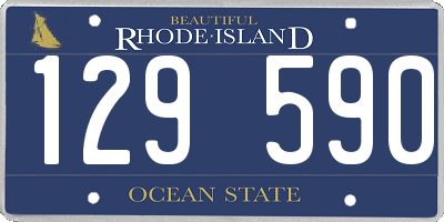RI license plate 129590