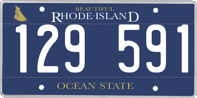 RI license plate 129591
