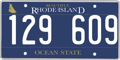 RI license plate 129609