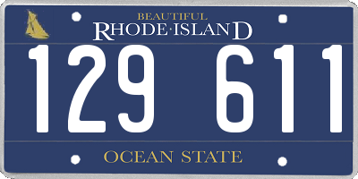 RI license plate 129611