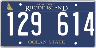 RI license plate 129614