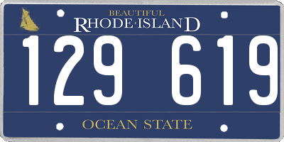 RI license plate 129619
