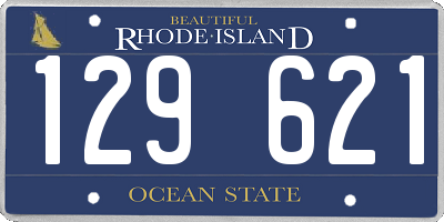 RI license plate 129621