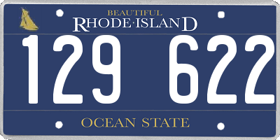 RI license plate 129622