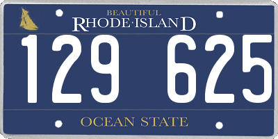 RI license plate 129625