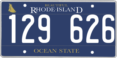 RI license plate 129626
