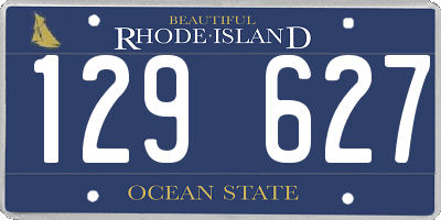 RI license plate 129627