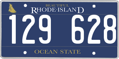 RI license plate 129628