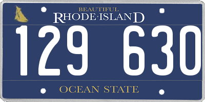 RI license plate 129630