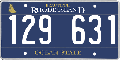 RI license plate 129631