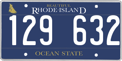 RI license plate 129632