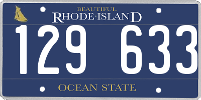 RI license plate 129633