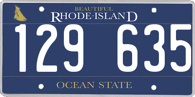 RI license plate 129635