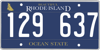 RI license plate 129637
