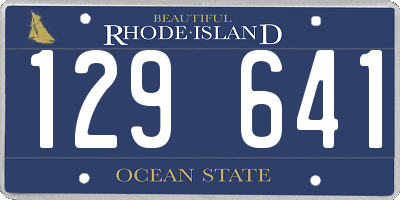 RI license plate 129641