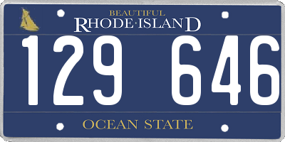 RI license plate 129646