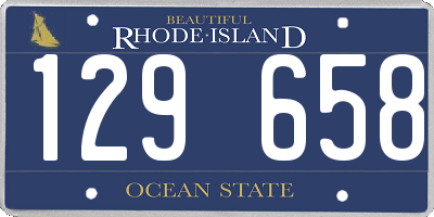 RI license plate 129658