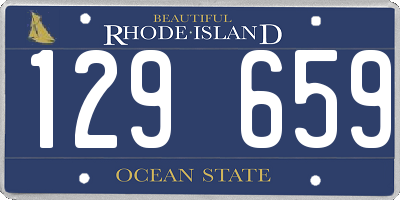 RI license plate 129659
