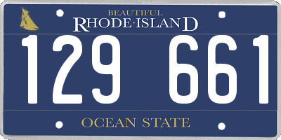 RI license plate 129661