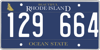 RI license plate 129664