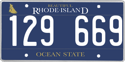RI license plate 129669