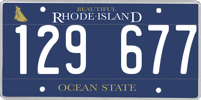 RI license plate 129677