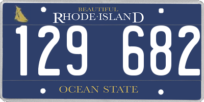RI license plate 129682