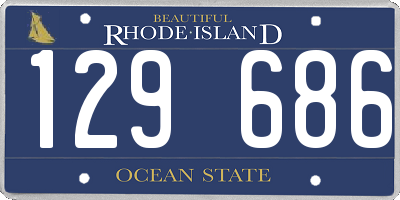 RI license plate 129686