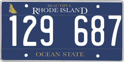 RI license plate 129687