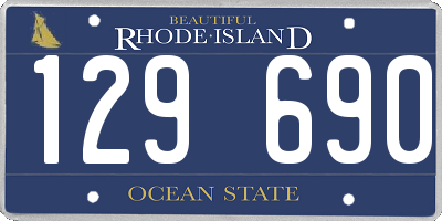 RI license plate 129690