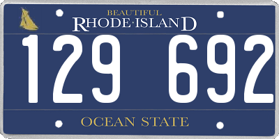 RI license plate 129692